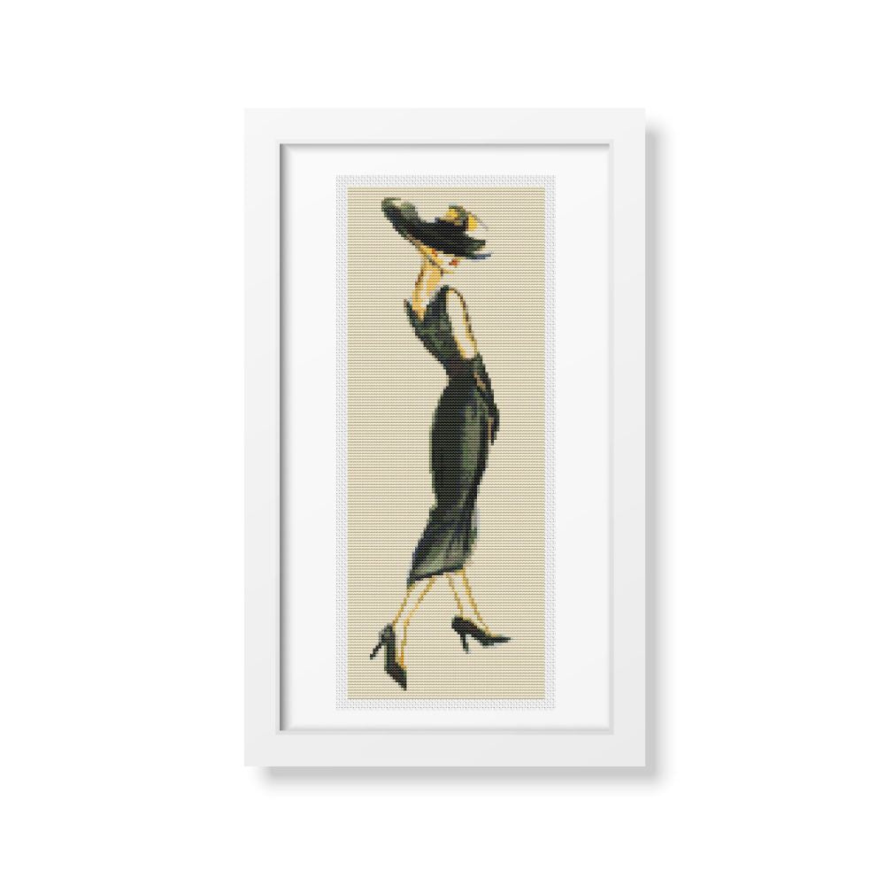 Lady in Black Cross Stitch Kit | The Art of Stitch