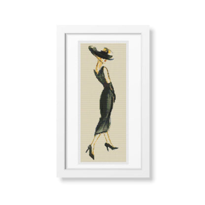 Lady in Black Cross Stitch Pattern | The Art of Stitch