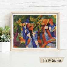 Girl Under the Trees Cross Stitch Kit