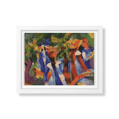 Girl Under the Trees Cross Stitch Kit | August Macke