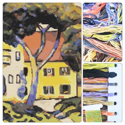 House in a Landscape Cross Stitch Kit