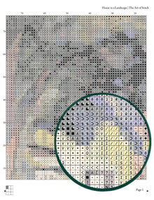 House in a Landscape Cross Stitch Pattern