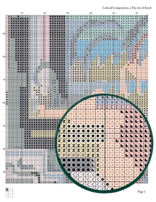 Colored Composition Homage to Johann Sebastian Bach Cross Stitch Pattern