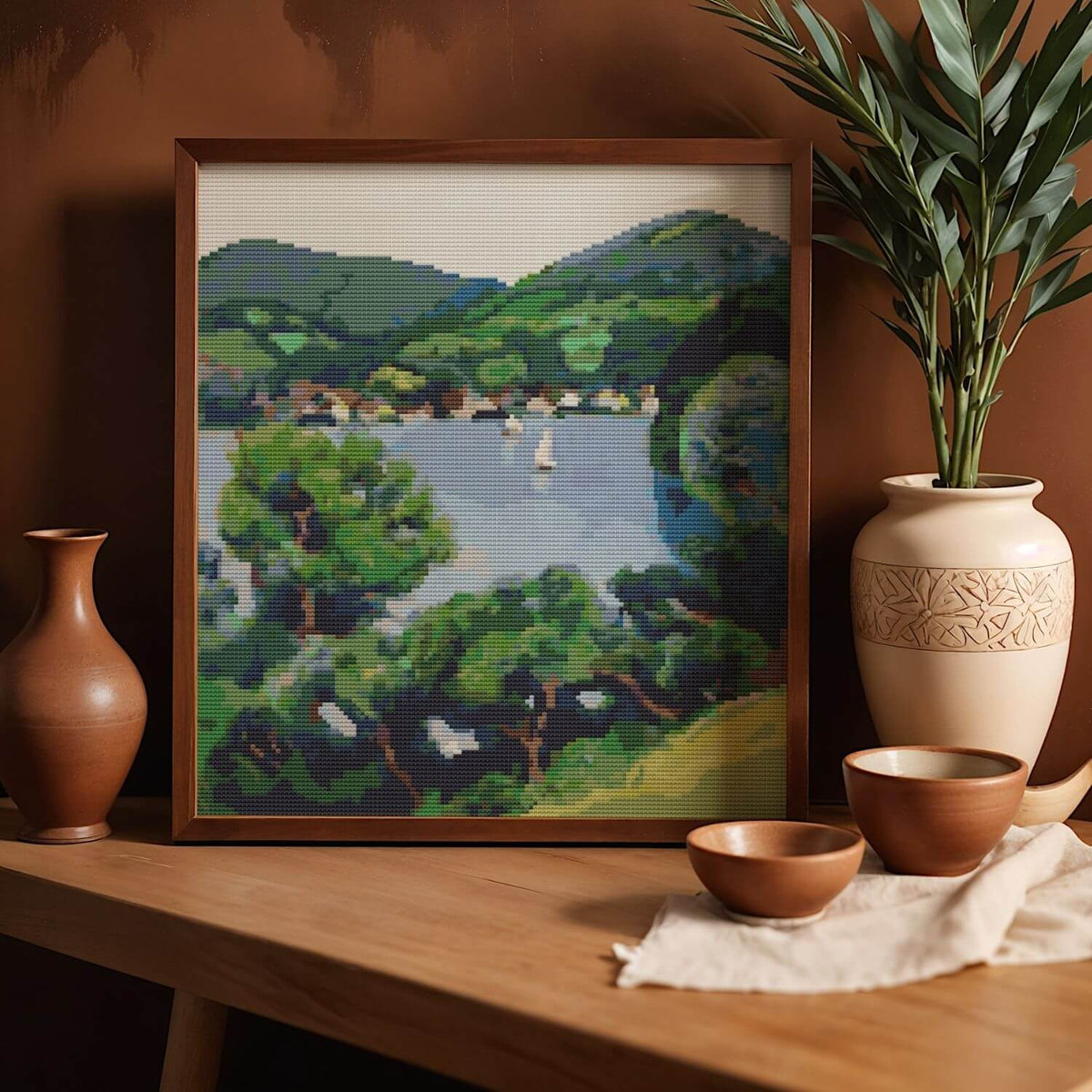 View of Tegernsee Cross Stitch Kit