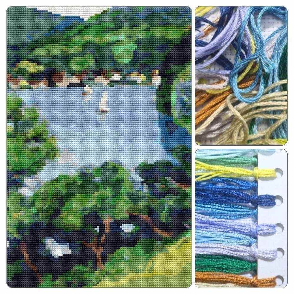 View of Tegernsee Cross Stitch Kit