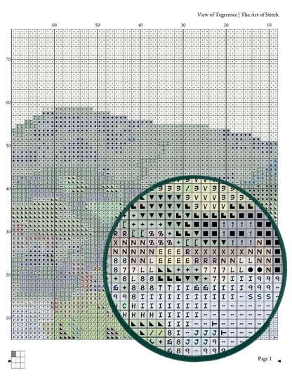 View of Tegernsee Cross Stitch Kit