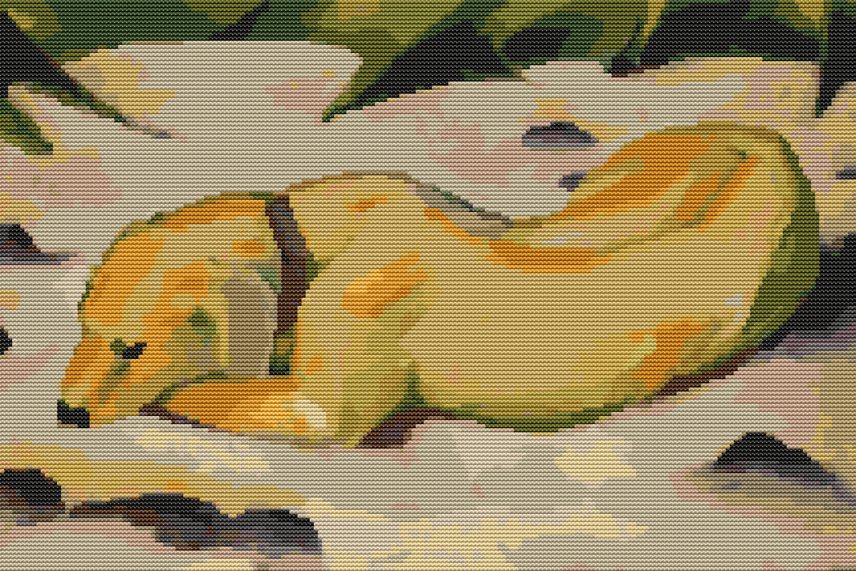 Dog Lying in the Snow Cross Stitch Kit