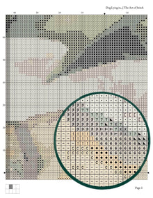 Dog Lying in the Snow Cross Stitch Pattern
