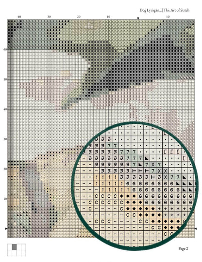 Dog Lying in the Snow Cross Stitch Kit