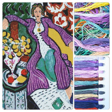 Woman in a Purple Coat Cross Stitch Kit - Premium Cross Stitch Kit - Henri Matisse
