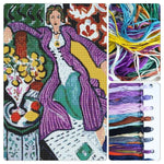 Woman in a Purple Coat Cross Stitch Kit