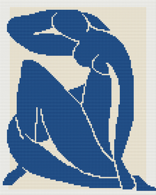 Blue Nude II Cross Stitch Kit