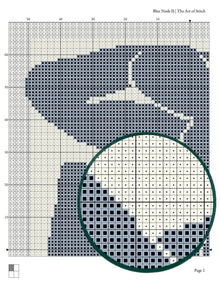 Blue Nude II Cross Stitch Pattern