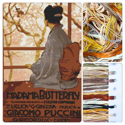 Madame Butterfly Cross Stitch Kit