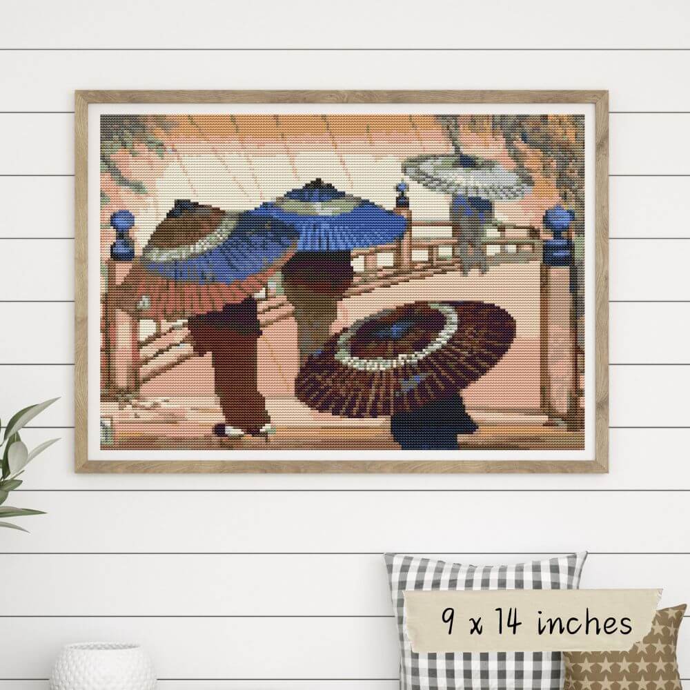 Rain Blossoms Cross Stitch Kit