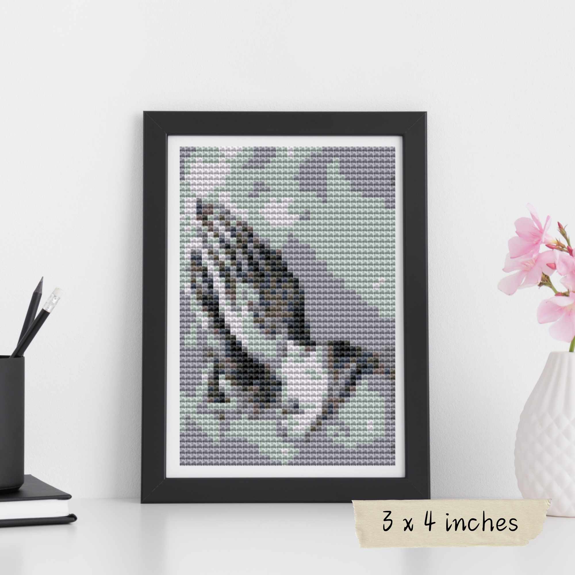 Praying Hands Miniature Cross Stitch Kit