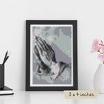 Praying Hands Miniature Cross Stitch Pattern