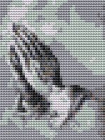 Praying Hands Miniature Cross Stitch Pattern