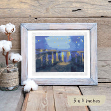 Starry Night over the Rhone Miniature Cross Stitch Pattern