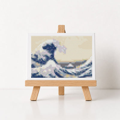 The Great Wave off Kanagawa Miniature Cross Stitch Kit