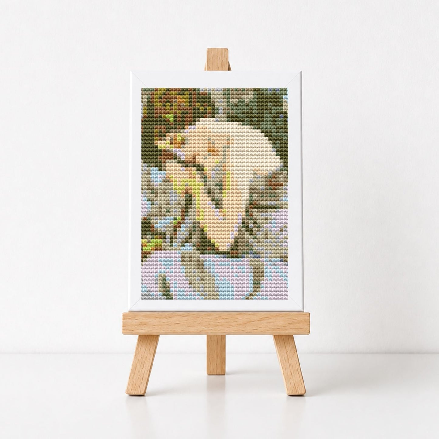 Evening Reverie (Night) Miniature Cross Stitch Pattern - Miniature Cross Stitch Pattern - Alphonse Mucha
