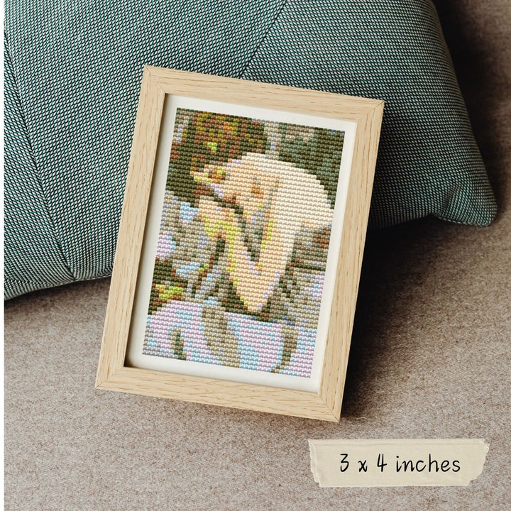 Evening Reverie (Night) Miniature Cross Stitch Pattern - Miniature Cross Stitch Pattern - Alphonse Mucha