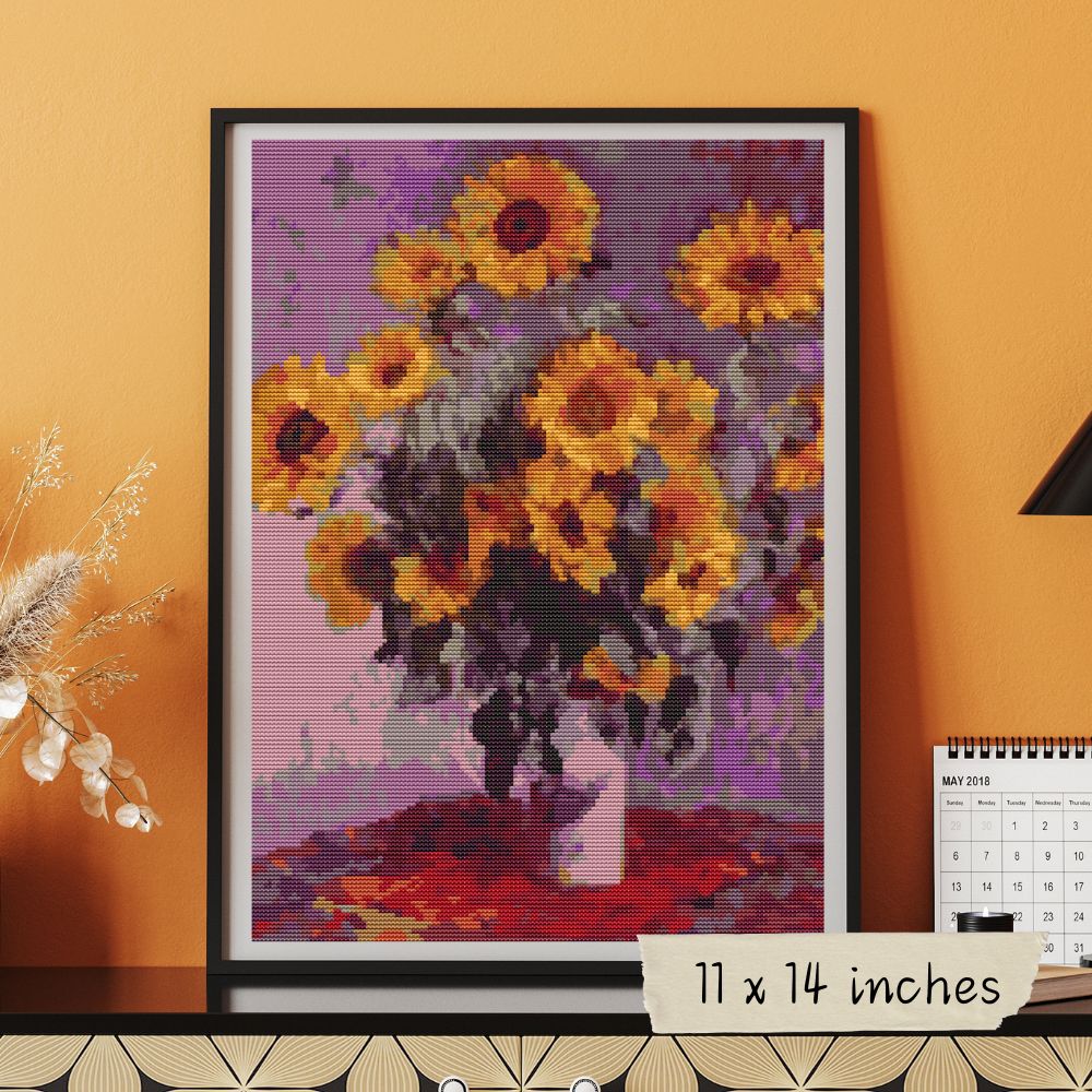 Sunflowers Cross Stitch Kit | Claude Monet