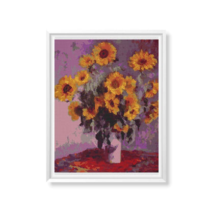 Sunflowers Cross Stitch Kit | Claude Monet