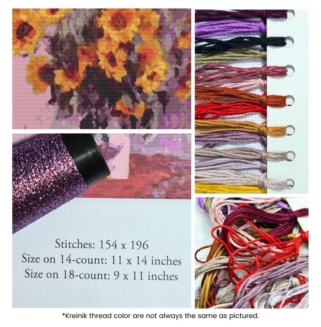 Sunflowers Cross Stitch Kit | Claude Monet