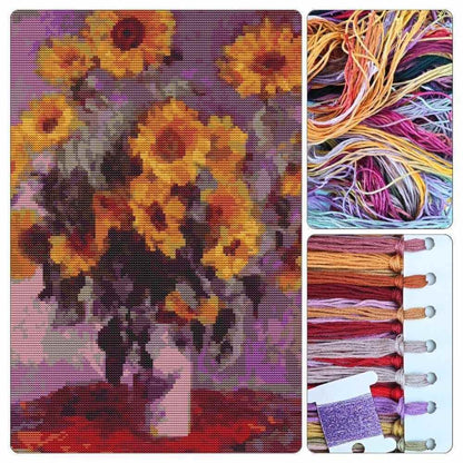 Sunflowers Cross Stitch Kit