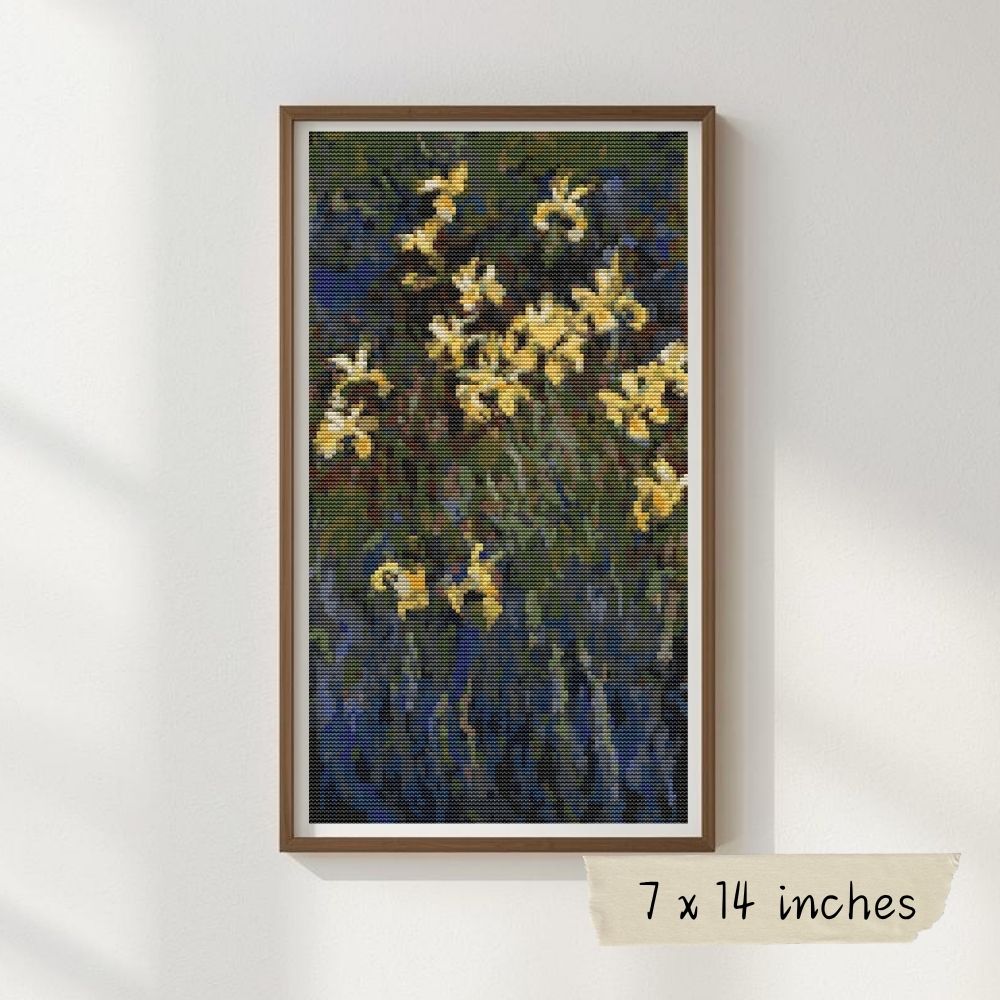 Yellow Irises Cross Stitch Pattern