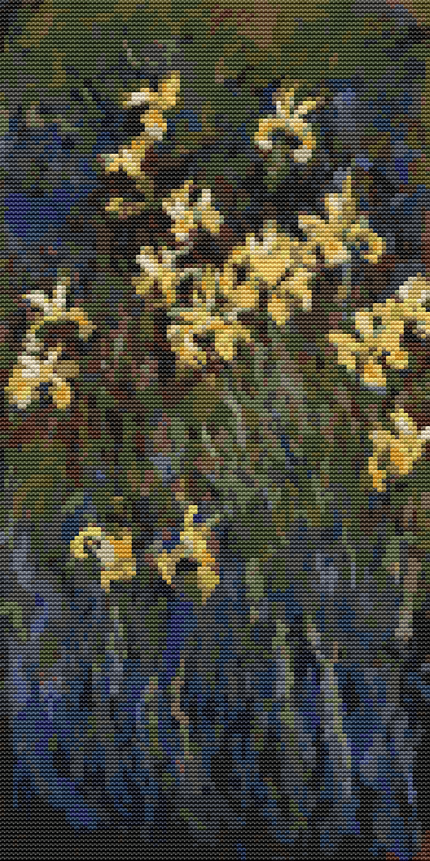 Yellow Irises Cross Stitch Kit | Claude Monet