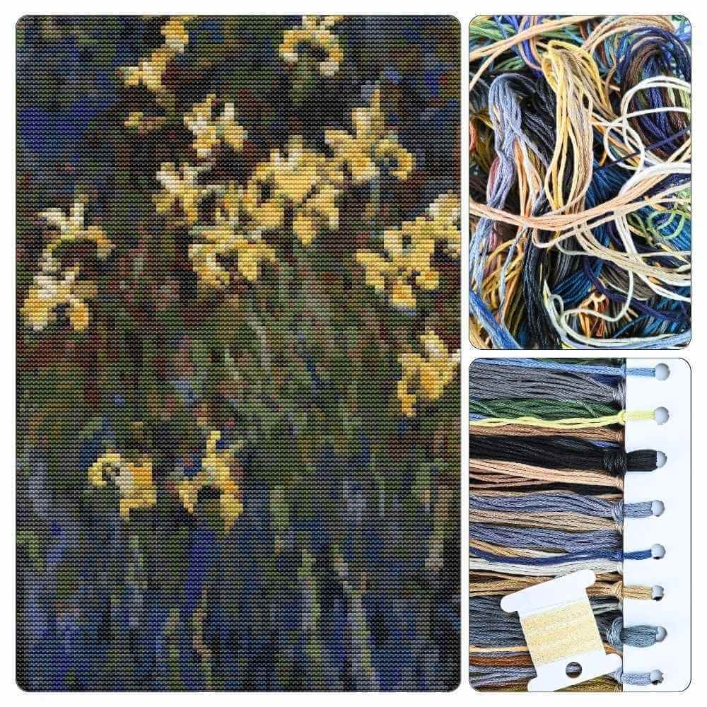 Yellow Irises Cross Stitch Kit