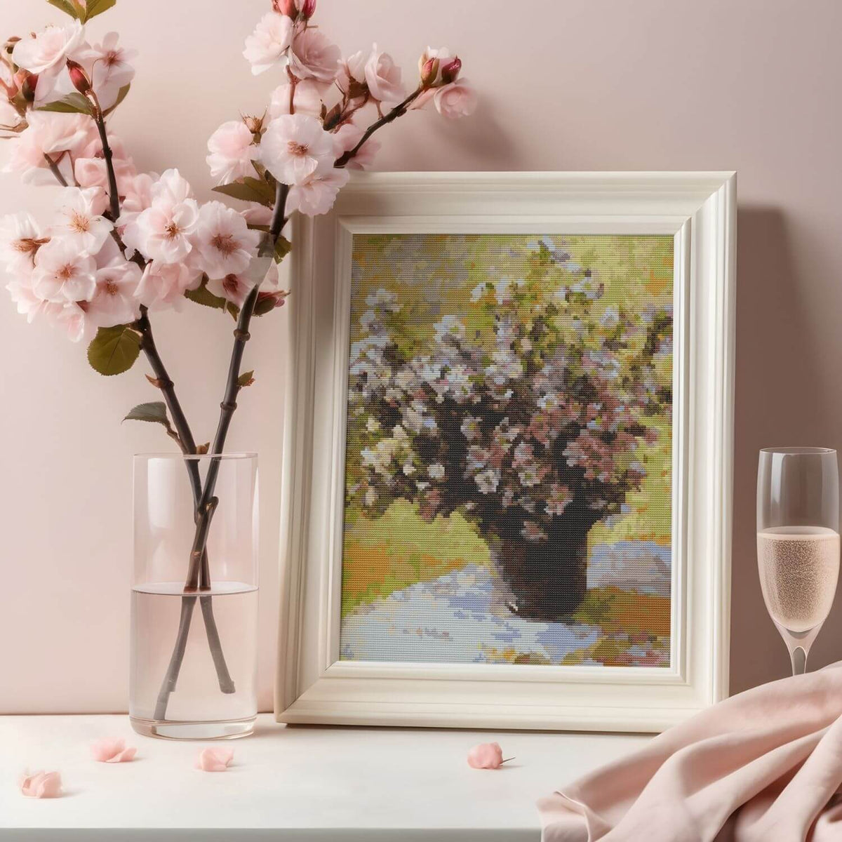 Bouquet of Mallows Cross Stitch Kit