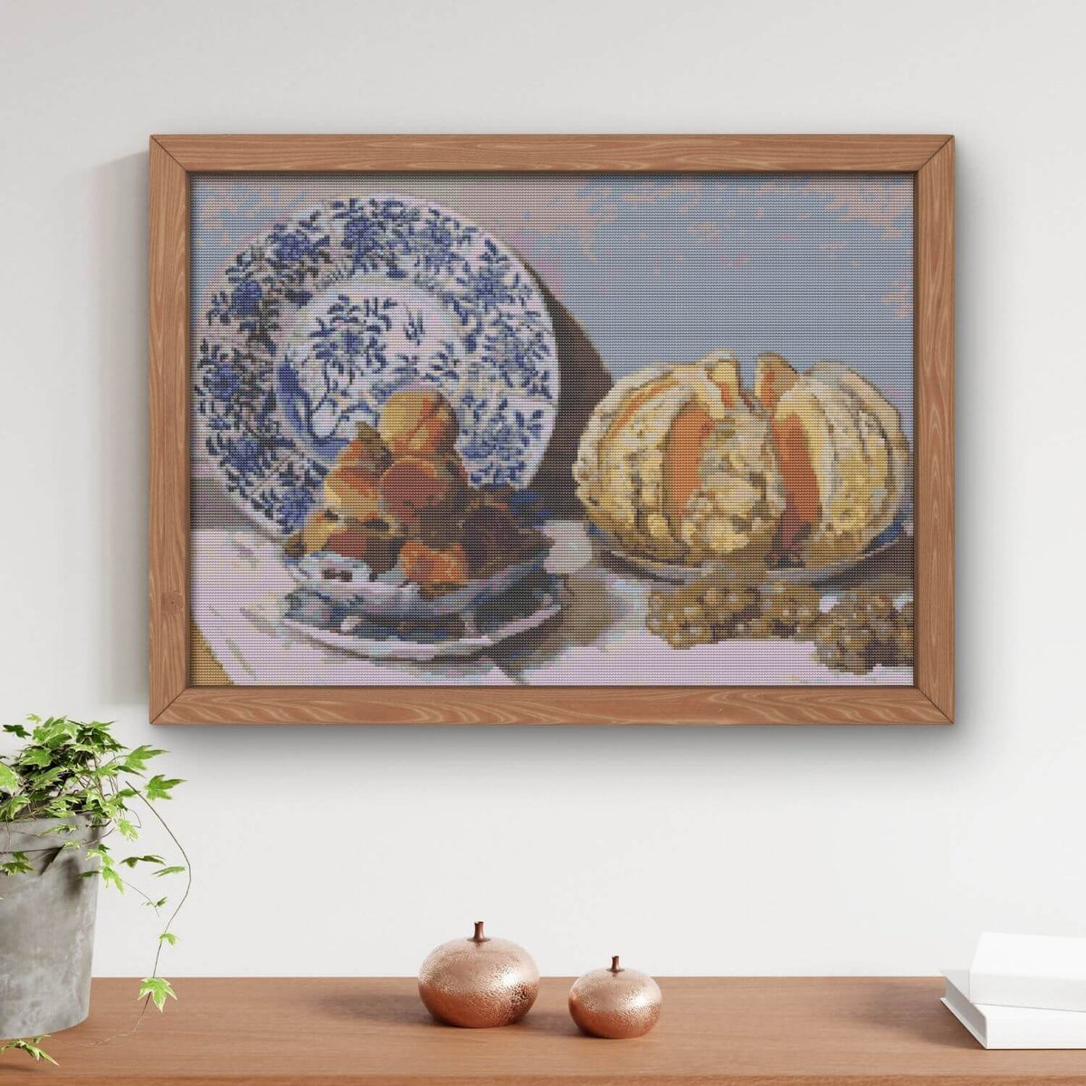 Still Life with Melon and Grapes Cross Stitch Kit
