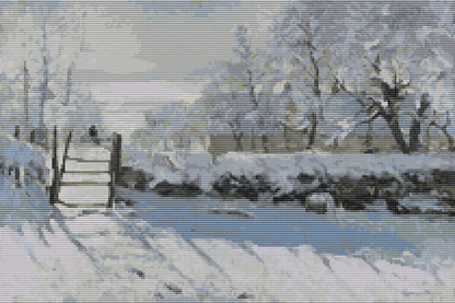 The Magpie Cross Stitch Pattern | Claude Monet