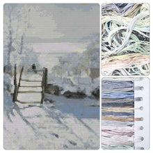 The Magpie Cross Stitch Kit - Premium Cross Stitch Kit - Claude Monet