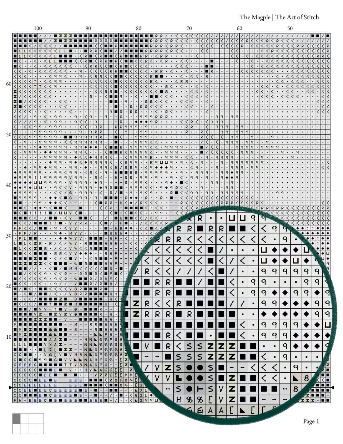 The Magpie Cross Stitch Kit