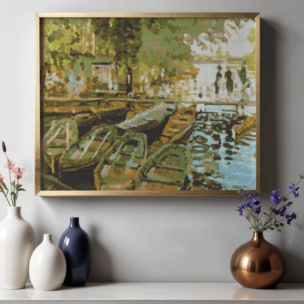 Bathing at La Grenouillere Cross Stitch Kit