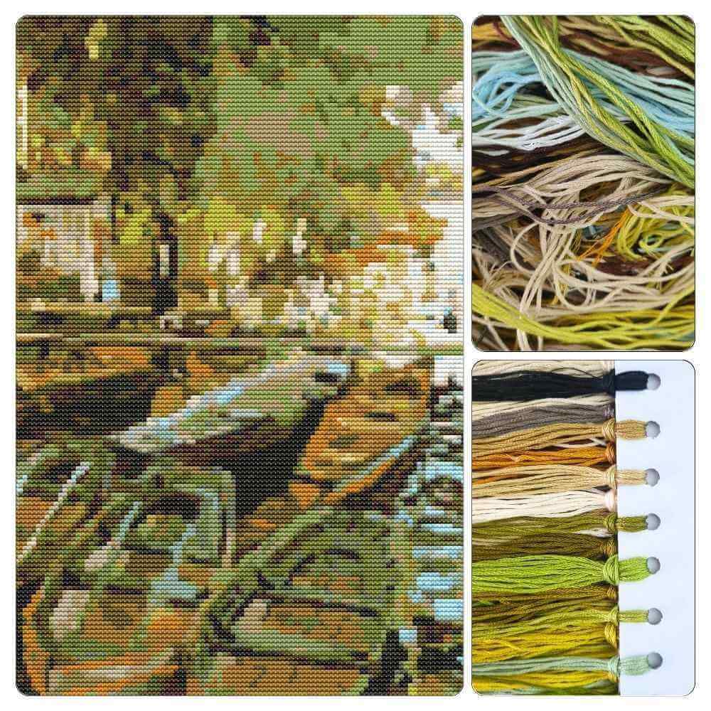 Bathing at La Grenouillere Cross Stitch Kit