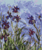 Irises Cross Stitch Pattern by Claude Monet