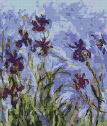 Irises Cross Stitch Kit | Claude Monet