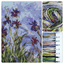 Irises Cross Stitch Kit - Premium Cross Stitch Kit - Claude Monet