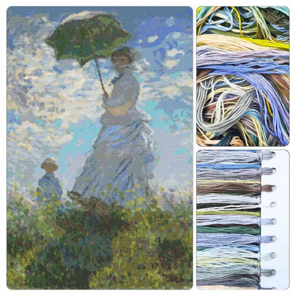 Woman with a Parasol Cross Stitch Kit