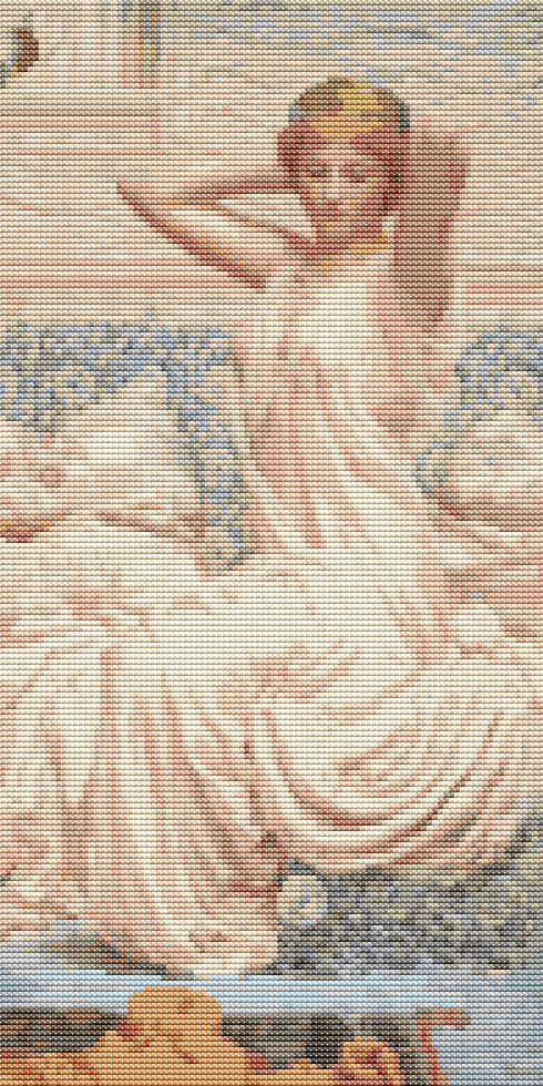 Silver Cross Stitch Pattern by Albert Joseph Moore