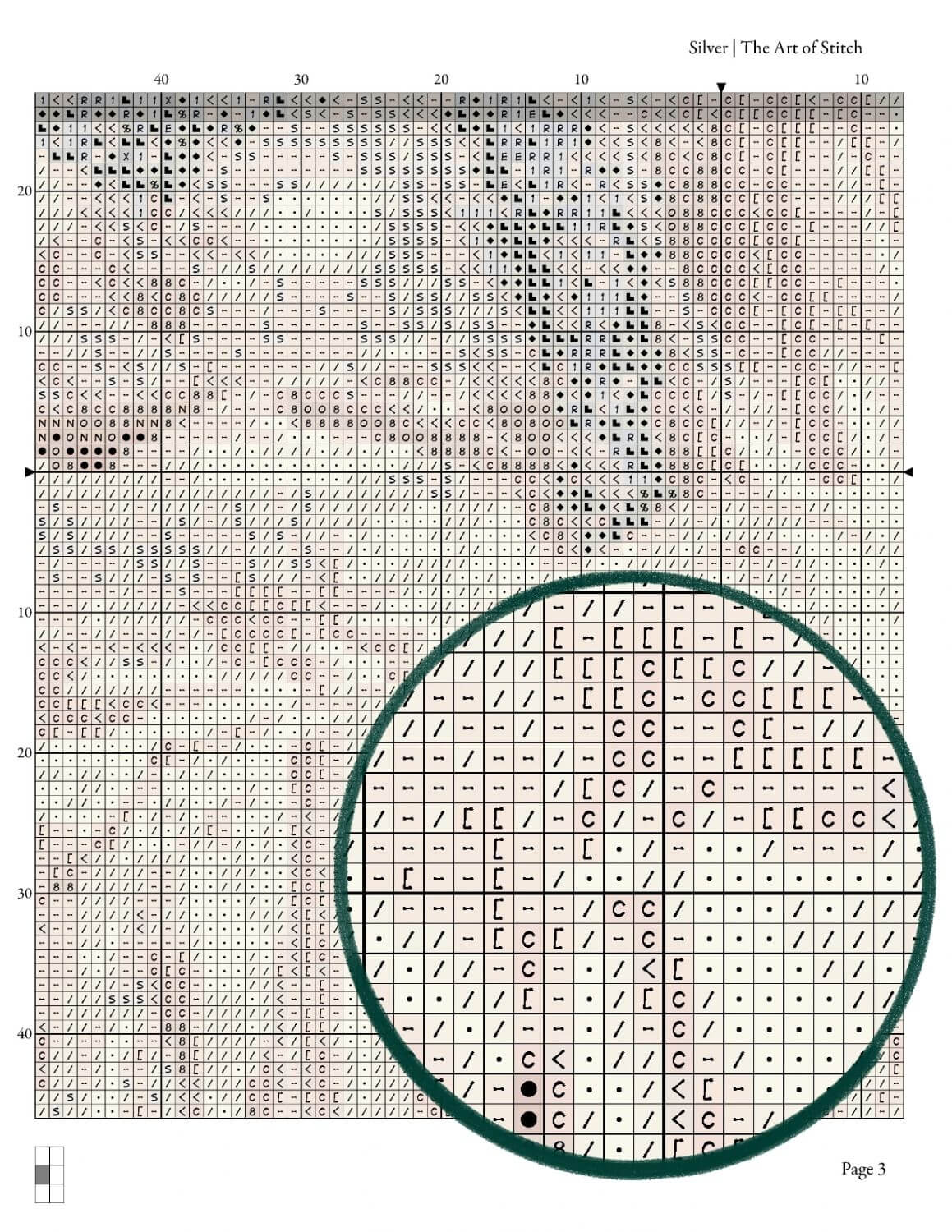 Silver Cross Stitch Pattern