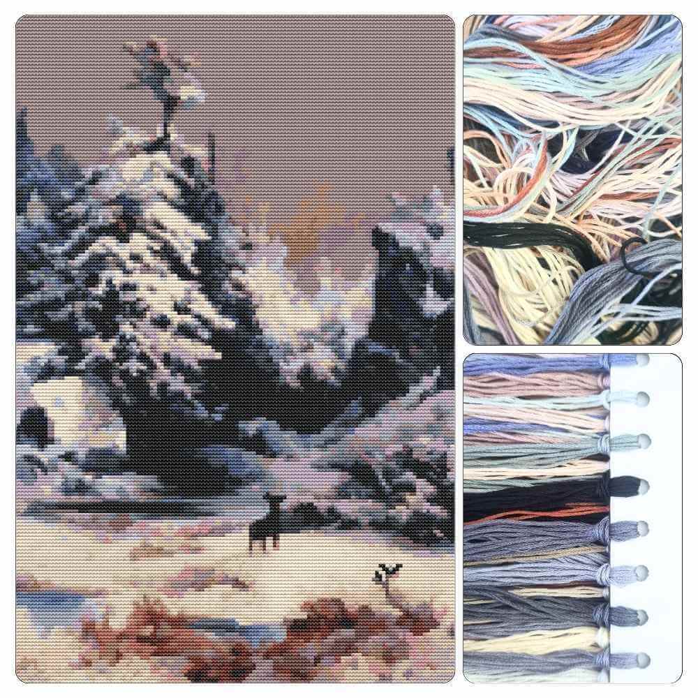 Winter in the Rockies Cross Stitch Kit