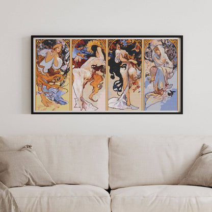 Four Seasons Cross Stitch Pattern