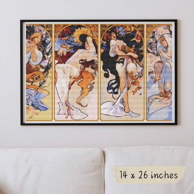 Four Seasons Cross Stitch Pattern