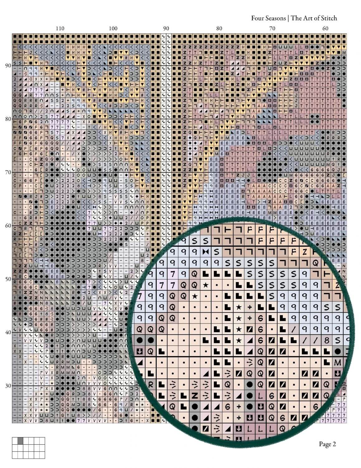 Four Seasons Cross Stitch Pattern